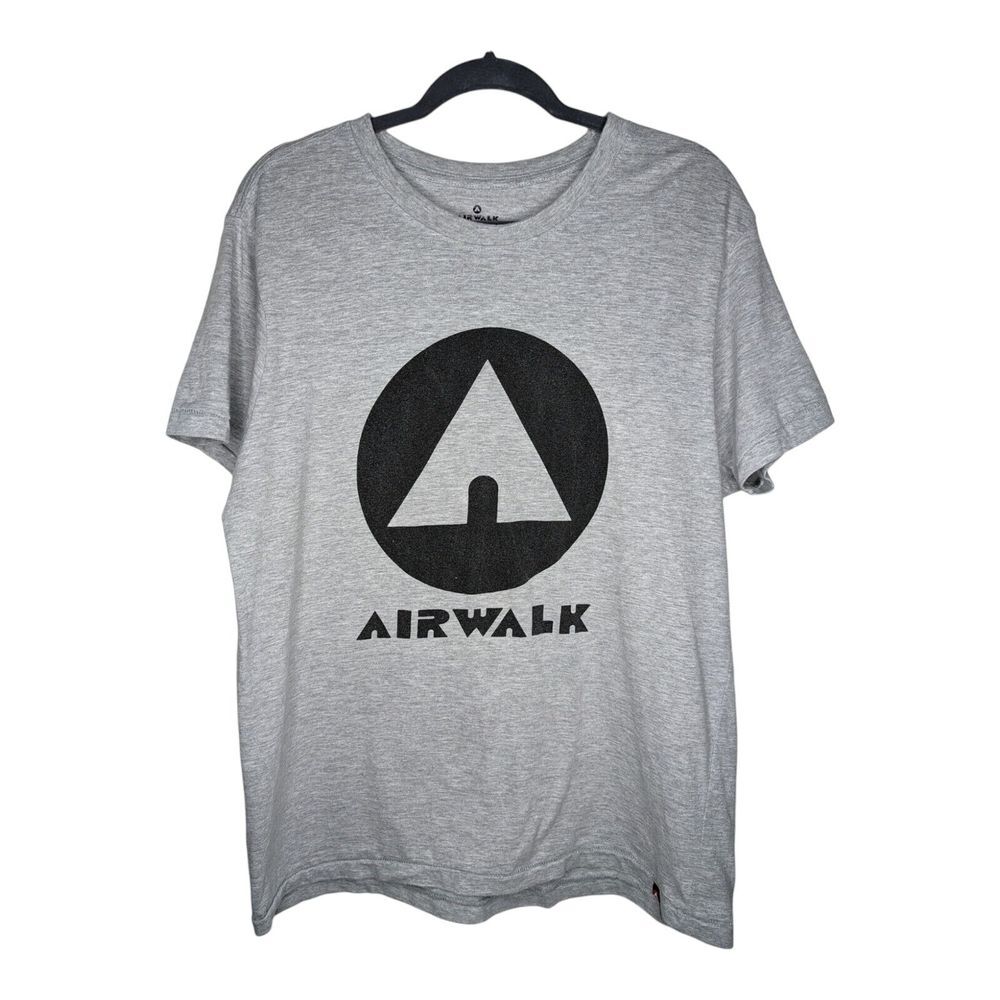 Airwalk Skateboarding T Shirt Size Large Gray‎ Graphic Adult Alternative Y2K